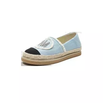 Женские повседневные туфли женские светло-синий джинсовые Dme