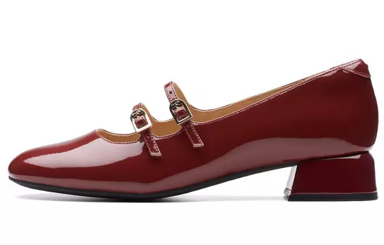 Женские повседневные туфли женские темно-красные Clarks