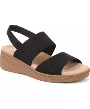 Женские праздничные моющиеся сандалии-танкетки на ремешке LifeStride, черный