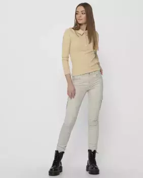 Женские приталенные брюки-карго Only, белый