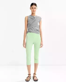 Женские приталенные леггинсы однотонного цвета Parfois, светло-зеленый