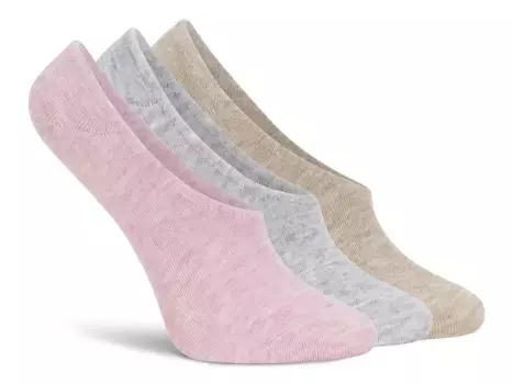 Женские прокладки No Show из смеси кашемира Lemon - 3 шт. в упаковке, розовые/сланцевые/серо-коричневые