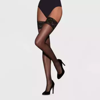 Женские прозрачные чулки Hanes Premium, цвет Black