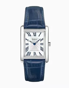 Женские прямоугольные часы белого цвета Accurist
