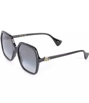 Женские прямоугольные солнцезащитные очки Gucci Gg1072sa 56 мм, черный