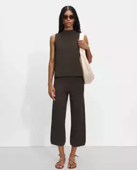 Женские прямые ажурные трикотажные брюки однотонного цвета Parfois, цвет Kaki