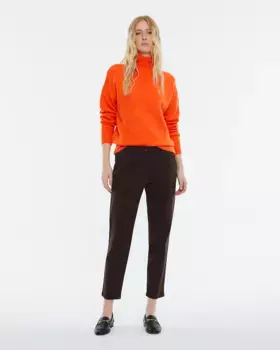 Женские прямые брюки длиной до щиколотки Andam, коричневый