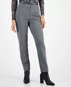 Женские прямые брюки до щиколотки shimmer herringbone, созданные для macy's Bar III, мульти