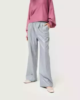 Женские прямые брюки из искусственной кожи Compaa Fantstica, серый