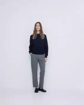 Женские прямые брюки из пике с карманами Yerse, серый