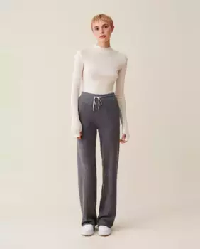 Женские прямые брюки из струящегося кашемира Claudie Pierlot, серый