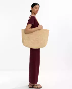 Женские прямые брюки из трикотажа с рубчатой текстурой Parfois, бордовый