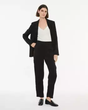 Женские прямые брюки из жаккардовой атласной ткани с животным принтом System Action, черный