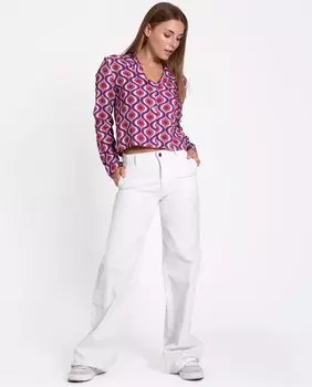 Женские прямые брюки-карго белого цвета The-Are, белый