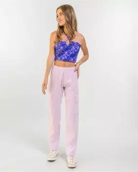 Женские прямые брюки-карго длиной до щиколотки The-Are, сиреневый