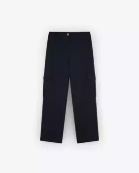 Женские прямые брюки карго с карманами Scalpers, темно-синий