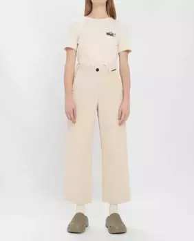 Женские прямые брюки на пуговицах и молнии Loreak Mendian, цвет Natural