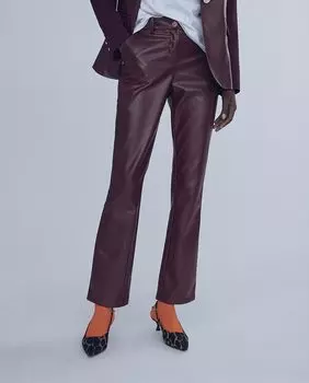 Женские прямые брюки на пуговицах и молнии Lola Casademunt, гранатовый