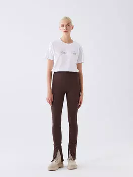 Женские прямые брюки очень узкого кроя XSIDE, коричневый