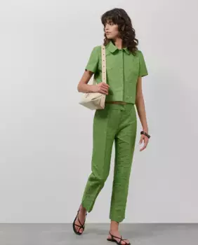 Женские прямые брюки пике Roberto Verino, зеленый