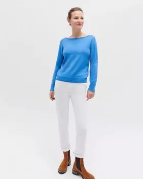 Женские прямые брюки приталенного кроя с итальянскими карманами Caroll, белый