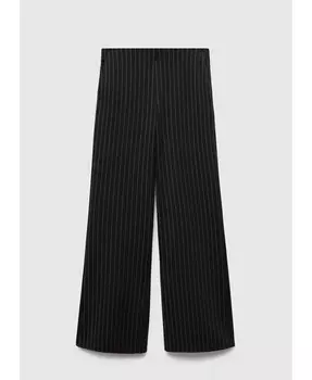 Женские прямые брюки римской вязки MANGO, серый