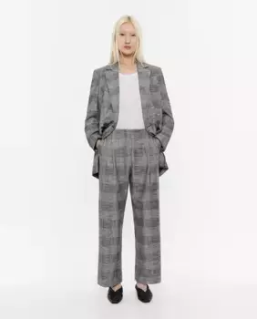 Женские прямые брюки с клетчатым принтом Bimba y Lola, черный