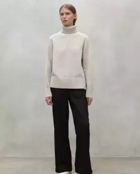 Женские прямые брюки с петлями на талии и карманами Ecoalf, черный