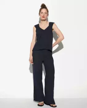 Женские прямые брюки с плотным эластичным поясом Parfois, темно-синий