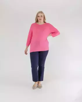 Женские прямые брюки с пятью карманами push-up October, тёмно-синий