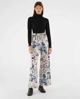 Женские прямые брюки с принтом высокой посадки Compaa Fantstica, мультиколор