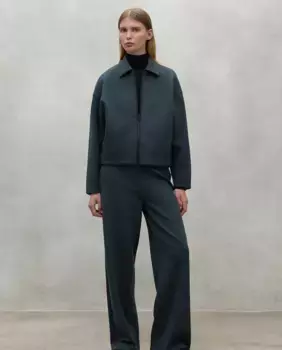 Женские прямые брюки с регулируемой талией на резинке Ecoalf, темно-зеленый