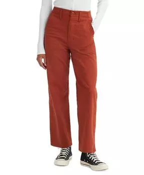 Женские прямые брюки с высокой посадкой Levi's, красный
