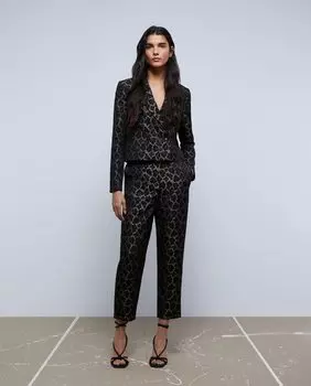 Женские прямые брюки с завышенной талией и анималистическим принтом Scalpers, мультиколор