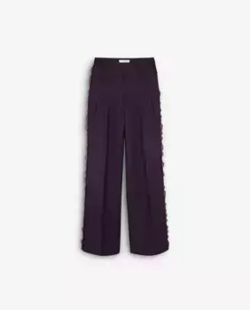 Женские прямые брюки с завышенной талией и шлевками для ремня Scalpers, фиолетовый