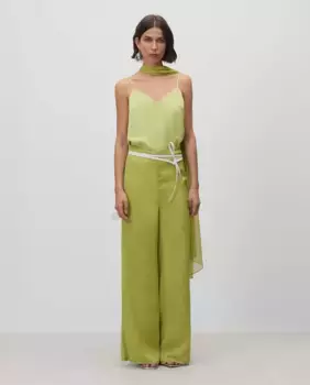 Женские прямые брюки с завышенной талией Simorra, светло-зеленый