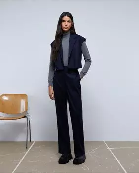 Женские прямые брюки с завышенной талией, застежкой-молнией и крючком Scalpers