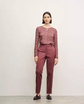 Женские прямые брюки с жаккардовым узором "пейсли" Lasserre, гранатовый