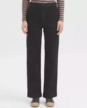 Женские прямые брюки средней посадки на молнии Nice Things, черный