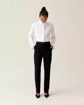 Женские прямые брюки строгого кроя из струящейся ткани Claudie Pierlot, черный