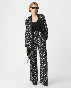 Женские прямые брюки свободного кроя IKKS, черный