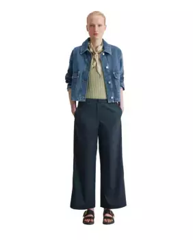 Женские прямые брюки свободного кроя из TENCEL Lyocell с органическим хлопком MARC O'POLO, темно-синий