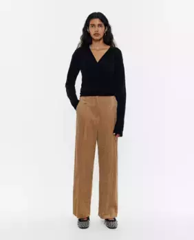 Женские прямые брюки типа «морковка» с вытачками Bimba y Lola, коричневый