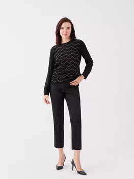 Женские прямые брюки узкого кроя LCW Grace, новый черный