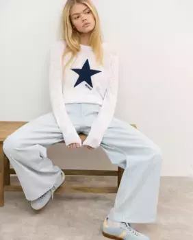 Женские прямые брюки в полоску Brownie, синий