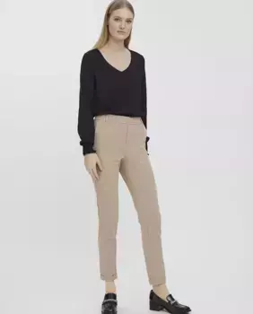Женские прямые длинные брюки Vero Moda, цвет Crudo