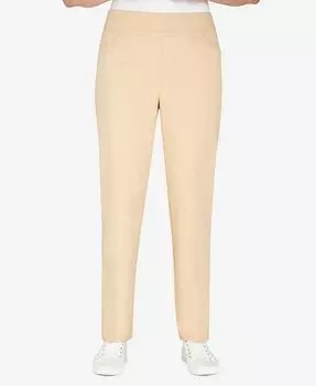 Женские прямые джинсовые брюки Missy Classics со средней посадкой без застежки Alfred Dunner, цвет Stone