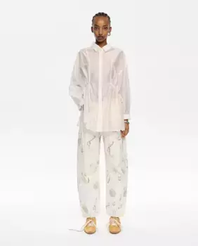 Женские прямые джинсы-бочонки с принтом Bimba y Lola, белый