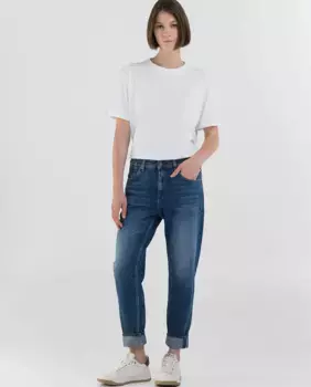 Женские прямые джинсы boy fit Replay, синий