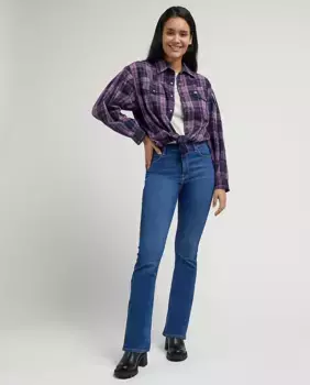 Женские прямые джинсы Breese Boot с высокой посадкой Lee, синий